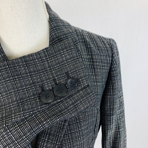 J. Jill Tweed Blazer Double Button Textured Long Sleeve Notched Collar Cotton 8 - Picture 5 of 8